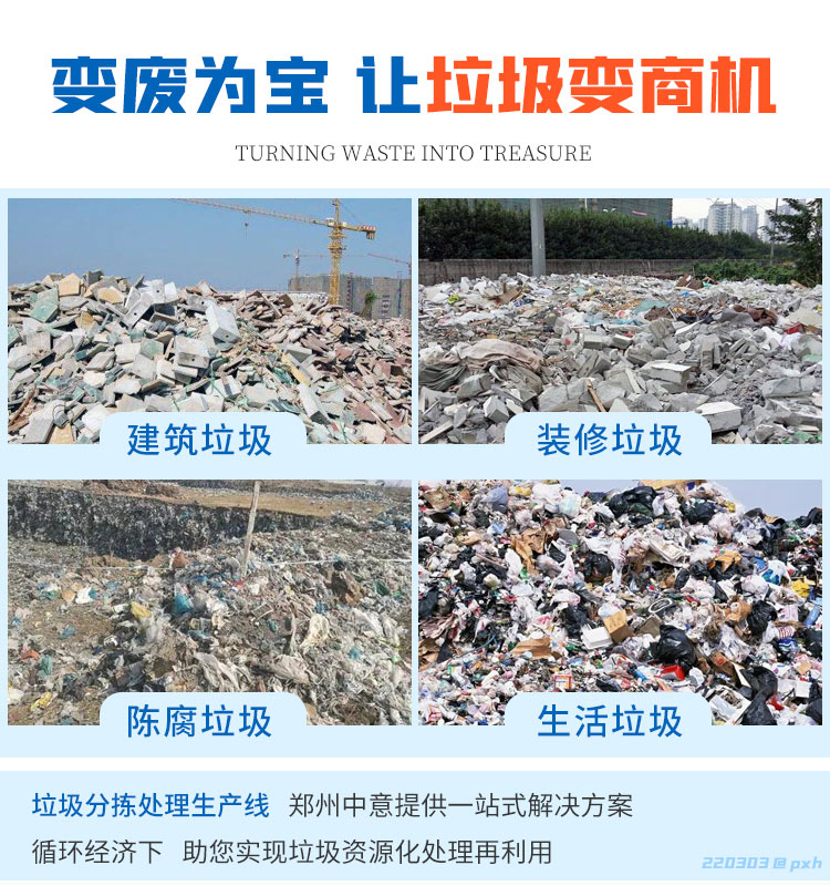裝修垃圾、陳腐垃圾成分復(fù)雜